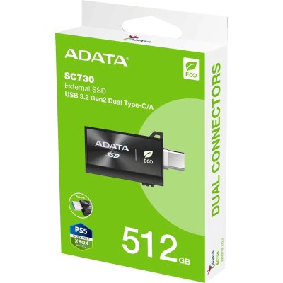 SSD накопитель ADATA SC730 512Gb SC730-512G-CACTI Черный