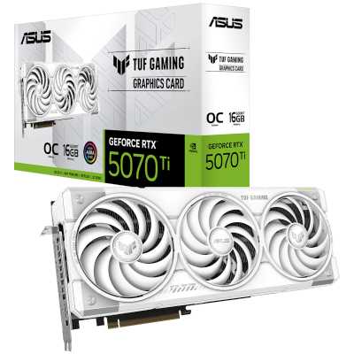 видеокарта ASUS nVidia GeForce RTX 5070 Ti 16Gb TUF-RTX5070TI-O16G-WHITE-GAMING Белый