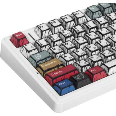 клавиатура AULA F75 Comic Keycap 6978080501578 Белый
