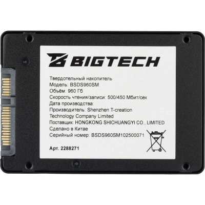 SSD диск BigTech 960Gb BSDS960SM Черный