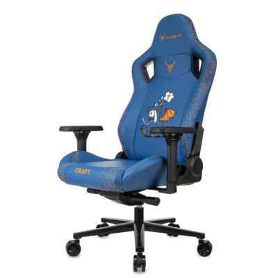 игровое кресло Бюрократ Knight Craft Dragon Blue синий