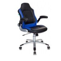 игровое кресло Бюрократ VIKING-1-BL+Blue черно-синий