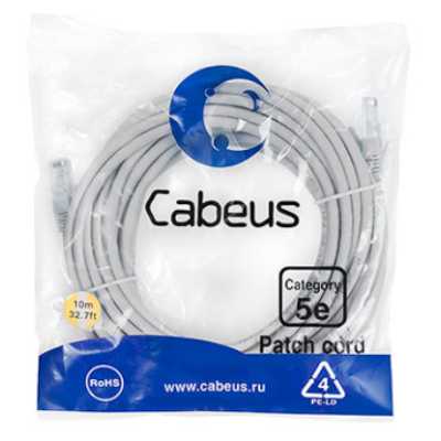 патч-корд Cabeus PC-UTP-RJ45-CAT.5E-10M Серый