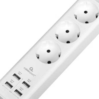 сетевой фильтр Cablexpert Exnovo EXN-4-U4-W-2 белый