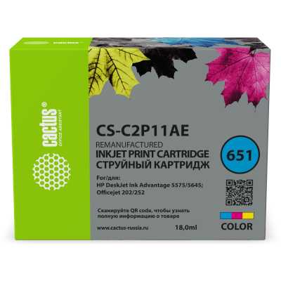картридж Cactus CS-C2P11AE многоцветный