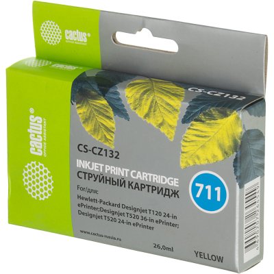 картридж Cactus CS-CZ132 желтый