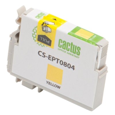 картридж Cactus CS-EPT0804 желтый