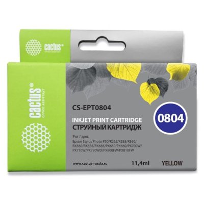 картридж Cactus CS-EPT0804 желтый
