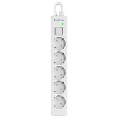 сетевой фильтр Defender DFS 131 White белый