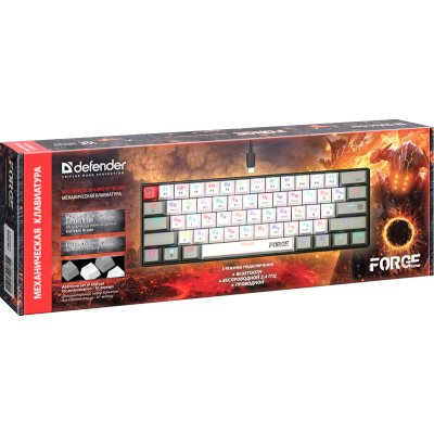 клавиатура Defender Forge GK-345B Серый-черный