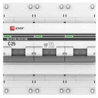 автоматический выключатель EKF ВА 47-100 3P (C) 10kA 25 А mcb47100-3-25C-pro