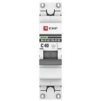 автоматический выключатель EKF ВА 47-63 1P (C) 4.5kA 40 А mcb4763-1-40C-pro