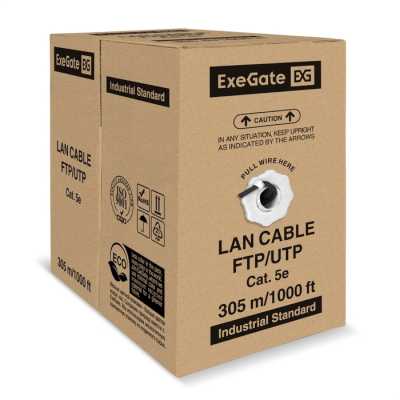 витая пара ExeGate UTP4-C5e-CU-S25-OUT-PE-BK-305-FLUKE EX301077RUS