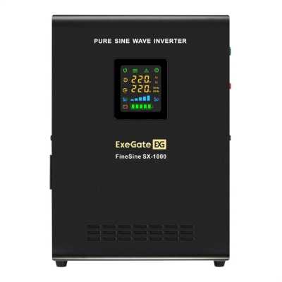 ИБП ExeGate FineSine SX-1000.LCD.AVR.2SH EX296541RUS