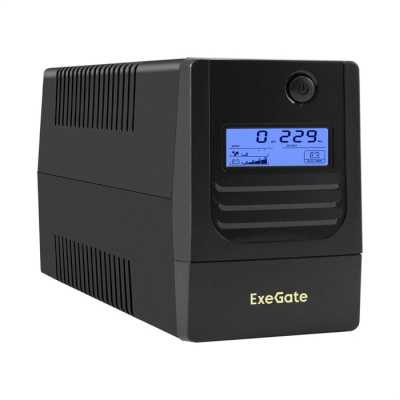 ИБП ExeGate Smart LB-850.LCD.AVR.2SH EX299502RUS Черный