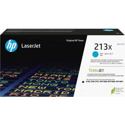 картридж HP 213X W2131X голубой