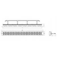 патч-панель Hyperline PPHD-19-24-8P8C-C6-110D