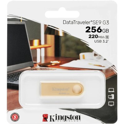 флешка Kingston 256GB DTSE9G3/256GB Золотой
