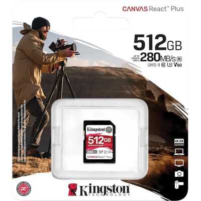 карта памяти Kingston Canvas React Plus 512GB SDR2V6/512GB