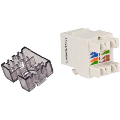 вставка Lanmaster LAN-OK45U6/180N-WH