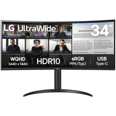монитор LG UltraWide 34WR55QK-B Черный