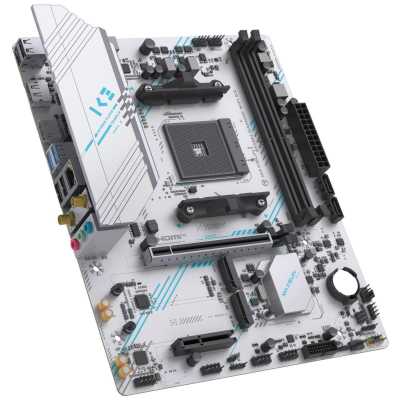 материнская плата Maxsun B550M Gaming WiFi ICE Белый