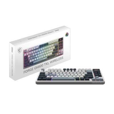 клавиатура MSI Forge GK600 TKL Sky Белый-черный