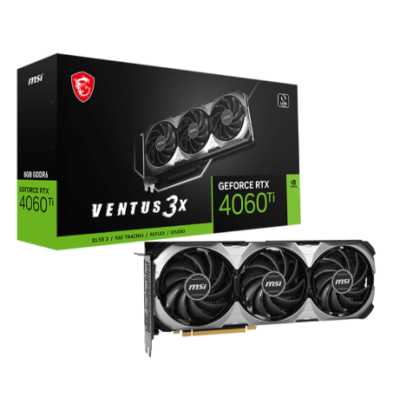 видеокарта MSI nVidia GeForce RTX 4060 Ti Ventus 3X E1 8G