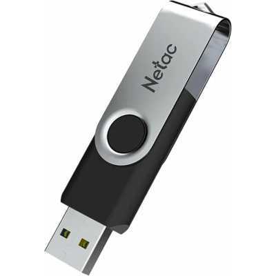 флешка Netac 128GB NT03U505N-128G-32BK Черный, серебристый
