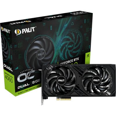видеокарта Palit nVidia GeForce RTX 4060 Dual OC 8Gb NE64060T19P1-1070D