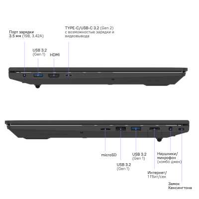 ноутбук Rikor ARZ 103.2/15 35CF6E91 Черный