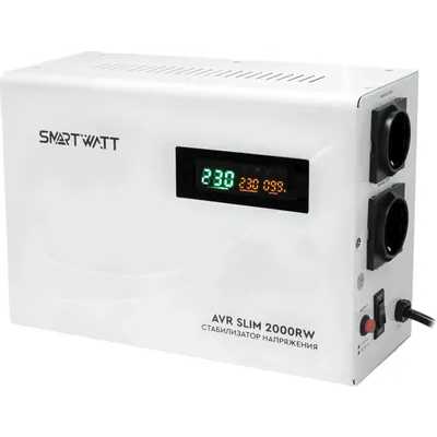 стабилизатор напряжения SMARTWATT AVR Slim 2000RW 4512020310004 Белый