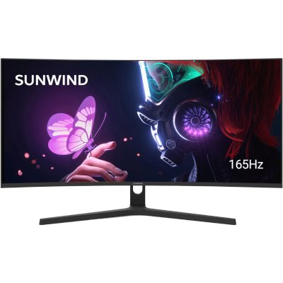 монитор SunWind SM-34QV401 Черный