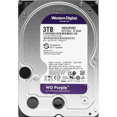 жесткий диск WD Purple 3Tb WD33PURZ Фиолетовый