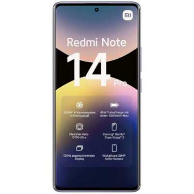 смартфон Xiaomi Redmi Note 14 Pro 4G 12/256GB Aurora Purple фиолетовый
